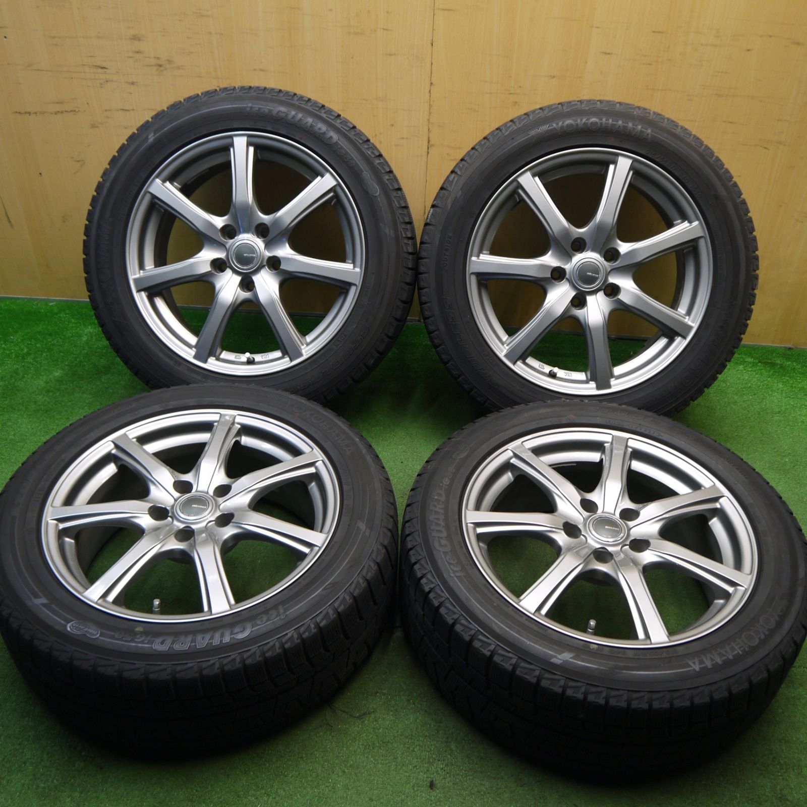 バリ溝 キレイ 8.5分 スタッドレス 215|55R17 ヨコハマ アイスガード iG50 MiLLOUS ミルアス 17インチ PCD114.3|5H 5043007Hス