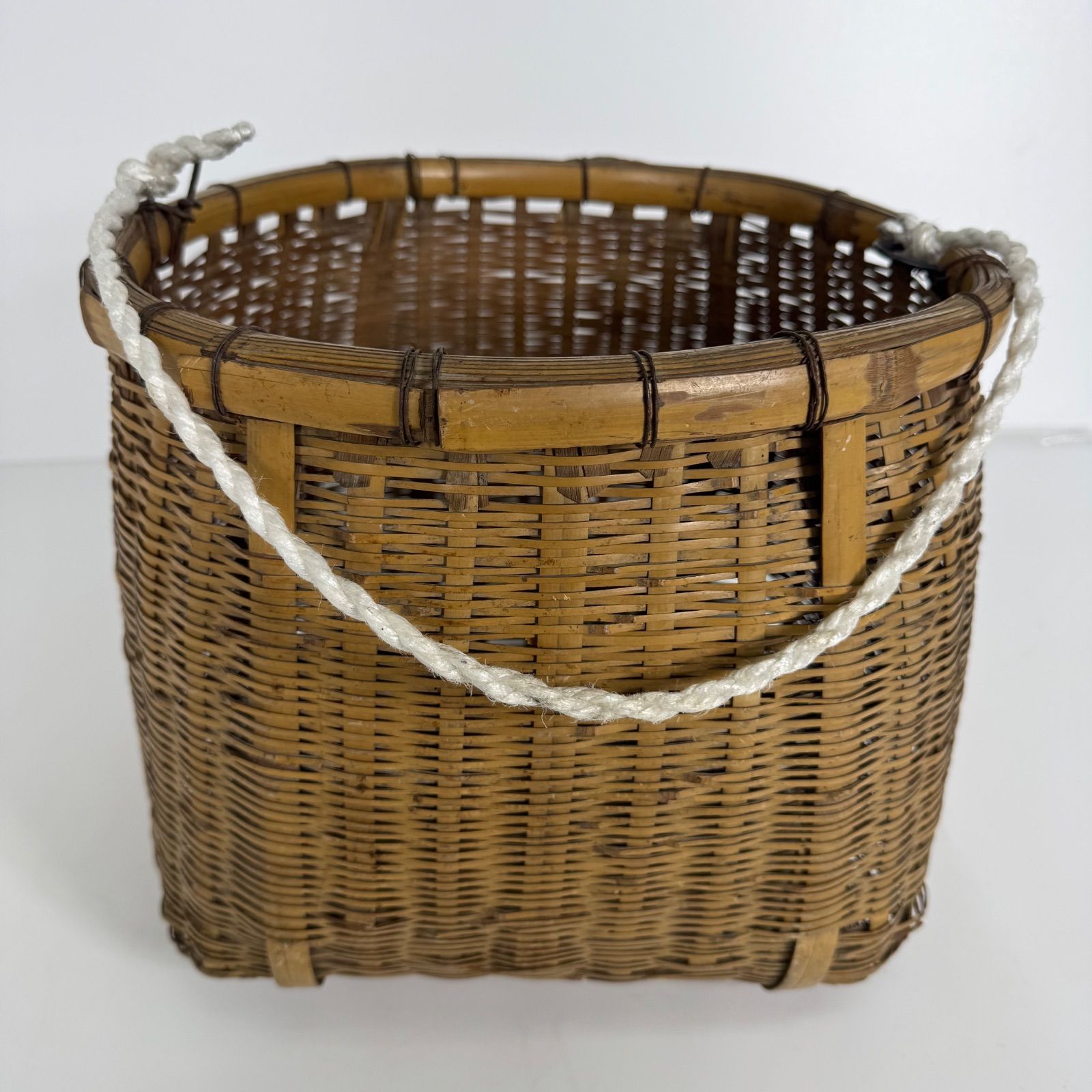 レトロ】竹かご 3個セット 昭和 アンティーク 籠 収納かご
