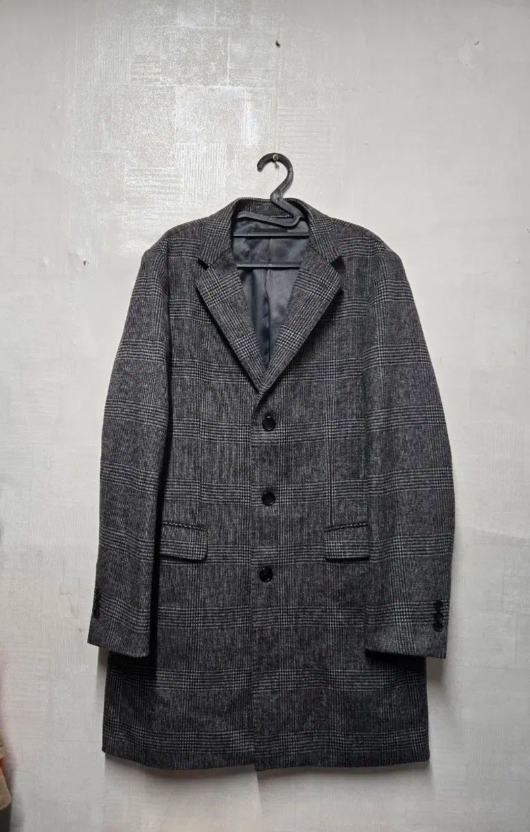 UNIQLO ユニクロ チェック パターン モカシミア コート L