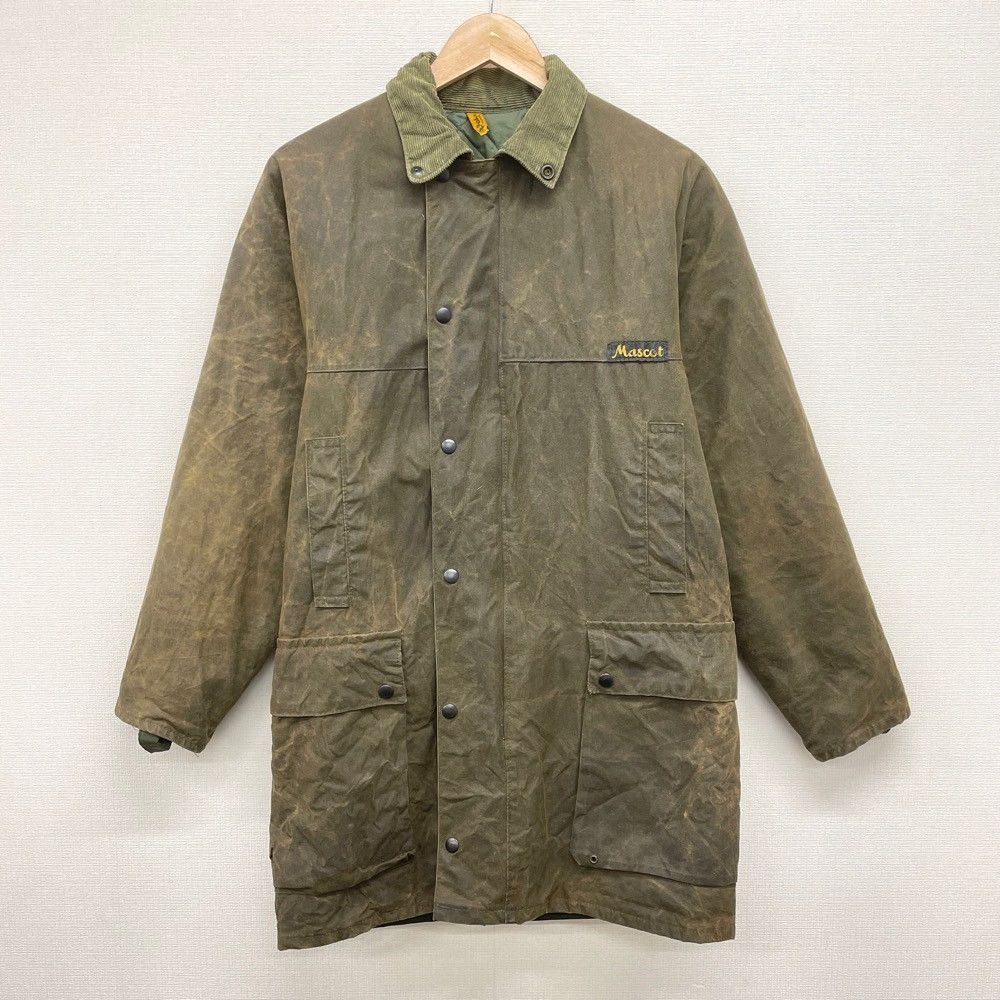 Mascot Marksman オイルドジャケット 裏キルティング 襟コーデュロイ 長袖 サイズ：S ブラウン系 MADE IN ENGLAND
