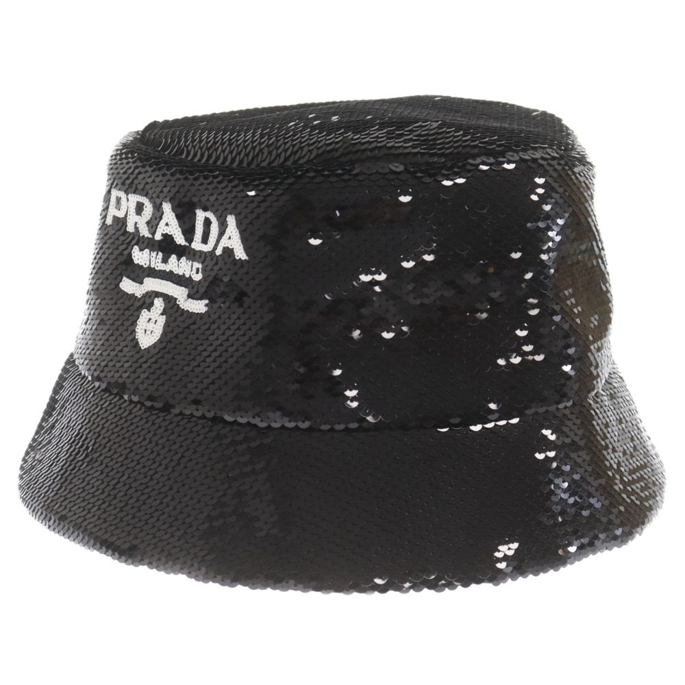 ◆送料・関税込み◆PRADA スパンコール バケットハット PRADA/プラダ スパンコール ロゴ バケット ハット