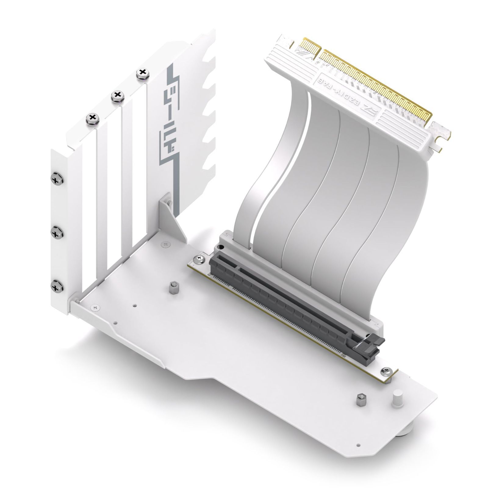 シールド シリーズ 新しい 垂直 PCIe4.0 GPUブラケット 垂直グラフィックカードホルダー EZDIY-FAB PCIe 4.0 X16 Gen4 フルオープン PCIe スロットにのみ互換性あり ライザーケーブル付き 90度直角11.5c