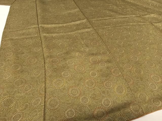 平和屋着物○重要無形文化財・伊勢手彫型本染・細合俊男 江戸小紋 菊  