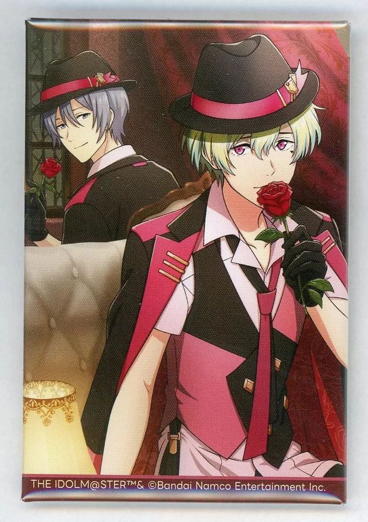 中古】バッジ・ビンズ 榊夏来＆花園百々人 スクエア缶バッジ