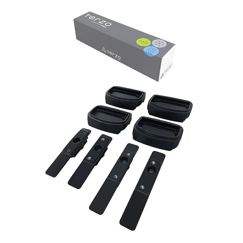 Terzo テルッツォ (by PIAA) ルーフキャリア ベースキャリア 車種別取付ホルダーセット 4個入 ダイレクトルーフレールタイプ ブラック エアロバー用 【トヨタ RAV4(ハイブリット含む) H31.4~ 型式 MX