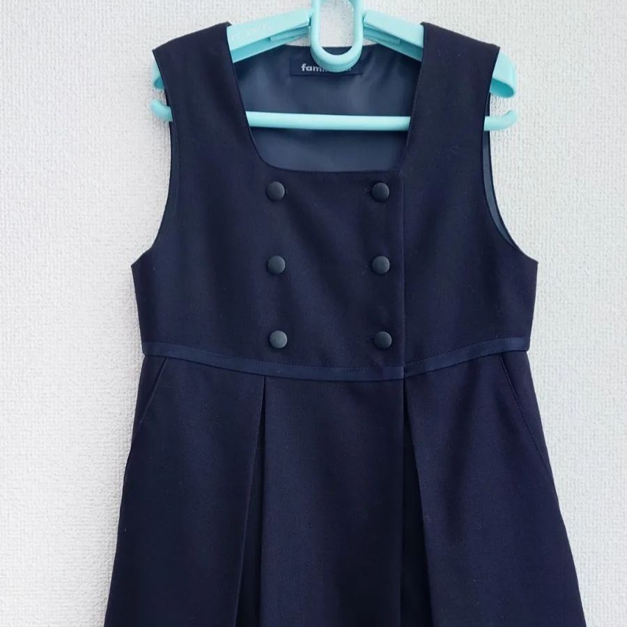 ファミリア ネイビーアンサンブル120 女子お受験用（フォーマルスーツ