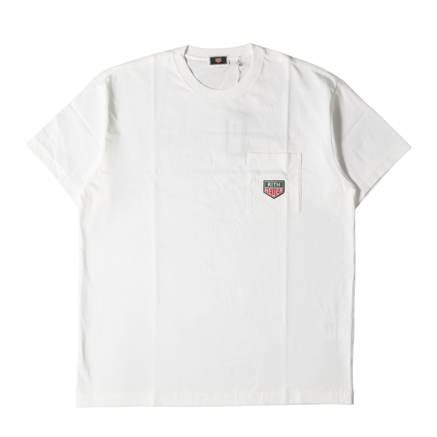 KITH NYC キス ニューヨークシティー Tシャツ サイズ:L 24SS TAG HEUER コラボロゴ ポケット クルーネック Tシャツ  BADGE TEE ホワイト 白 トップス カットソー 半袖【メンズ】 - メルカリ