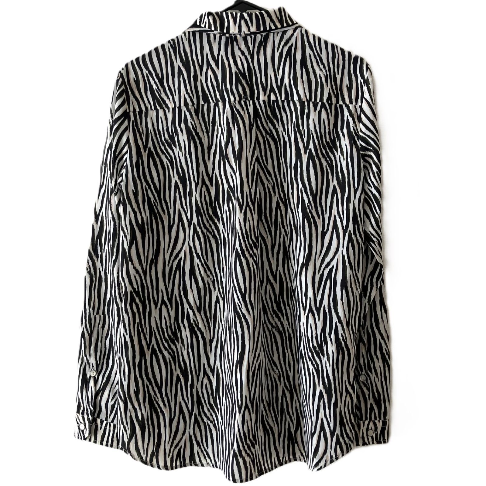 SPORTMAX CODE/スポーツマックスコード】長袖ブラウス 総柄 ゼブラ柄 