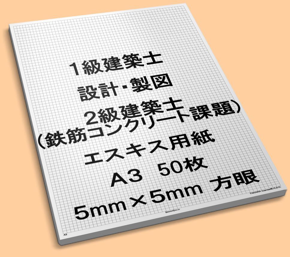 ［てぃーあーる］一級建築士　製図用紙　エスキス用紙　ケース付 てぃーあーる］一級建築士 製図用紙 エスキス用紙 ケース付