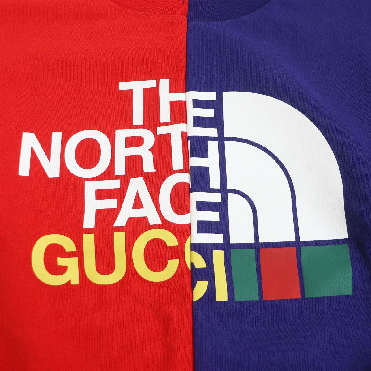 未使用品 GUCCI グッチ THE NORTH FACE 2021年製 671500 コットン 日本2都市限定販売 ロゴプリント スウェット レッド  ブルー XS イタリア製 正規品 メンズ - メルカリ