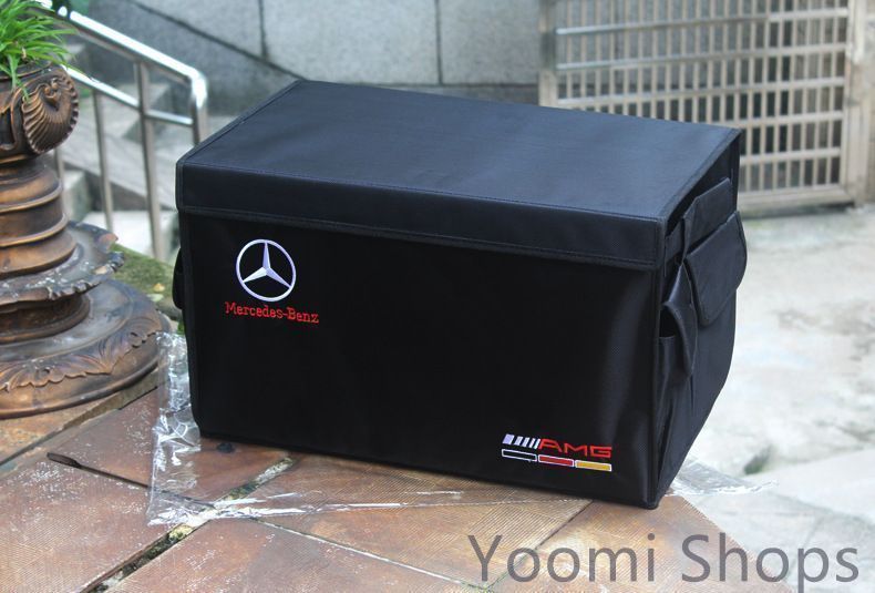 【新品未使用】メルセデスベンツ Benz 刺繍ロゴ入り 車用トランク収納ボックス 大容量トランクバッグ ラゲッジ収納ソフト