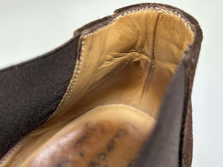 サイドゴアショートブーツ ダークブラウン