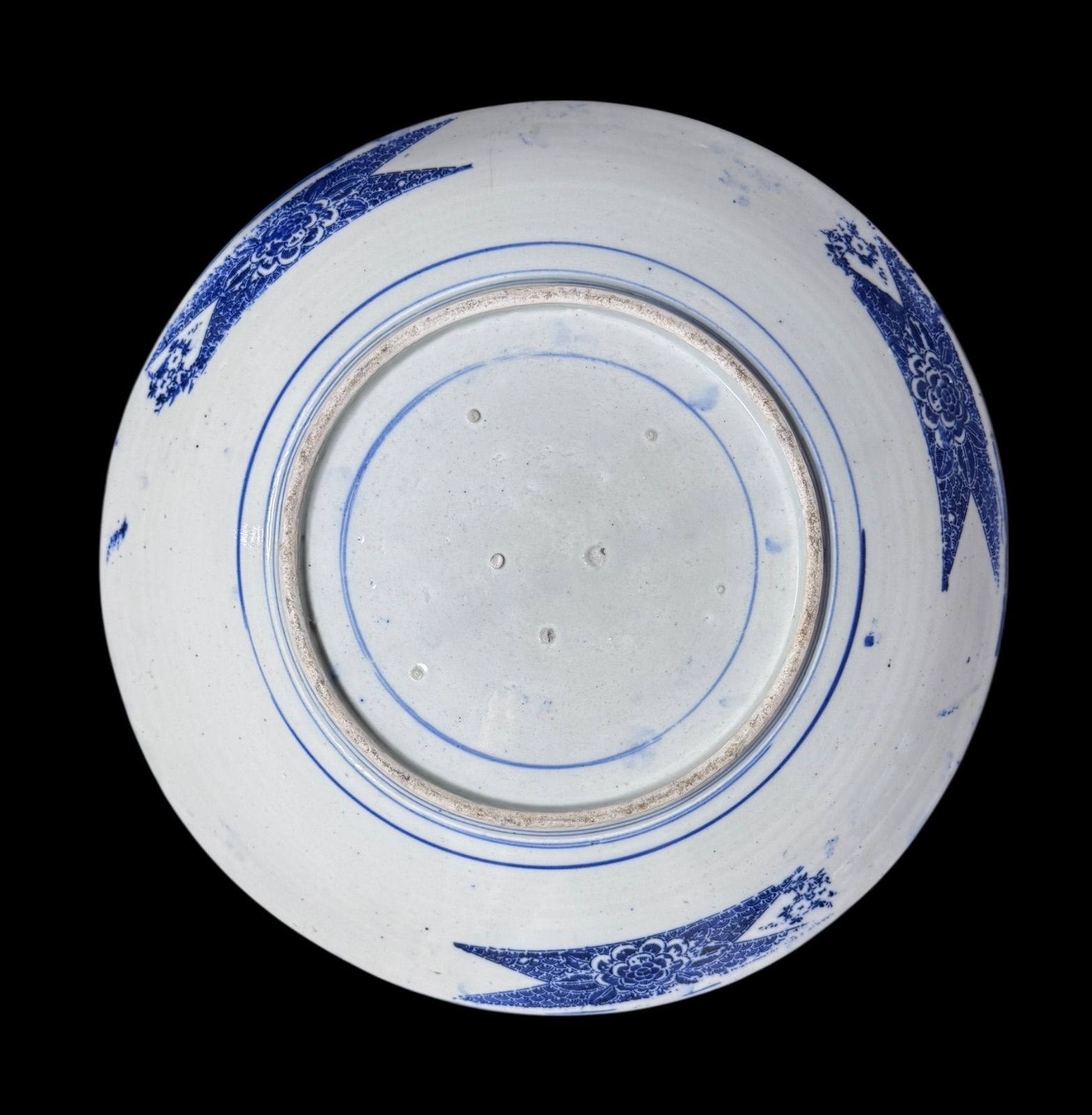 古伊万里　大皿　印判　染付　松竹梅　42cm 古伊万里 染付 大皿 40cm 松竹梅唐草文皿 飾皿 絵皿 - メルカリ