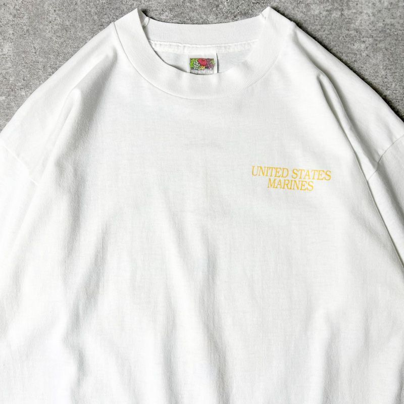 90s USMC 両面 ロゴ プリント 半袖 Tシャツ L / 90年代 マリン