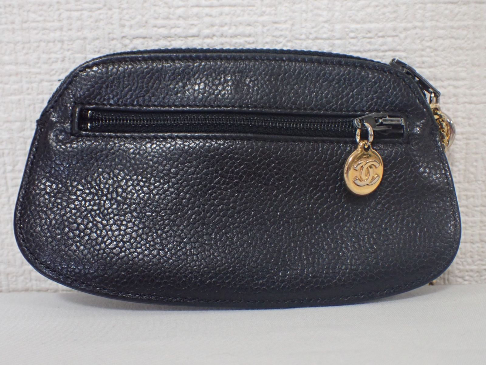 CHANEL　シャネル　ブラックレザー ミニポーチ コインケース　コスメポーチ 楽天市場】【新品】 シャネル ミニポーチ カードポケット付き