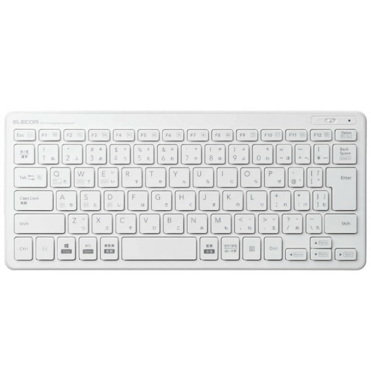 Bluetooth超薄型ミニキーボード ELECOM エレコム TK-FBP100WH 【５営業日以内発送】 【佐川急便にて発送】 | Bluetooth超薄型ミニキーボード - たのめーるエレコム TK-FBP100WH 通販
