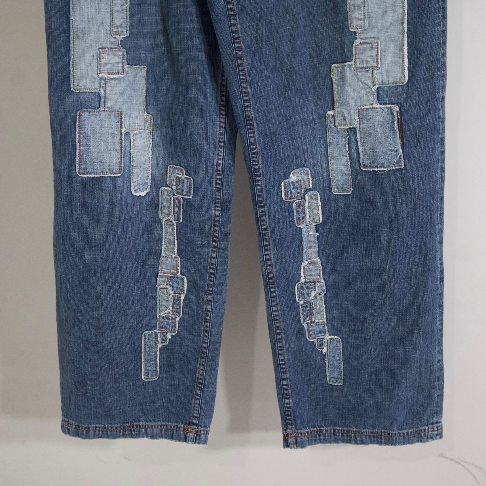 00s 90s ヨーロッパ ジーンズ デニム フレア パッチワーク M G217 m19678110542_1.jpg?1753430445
