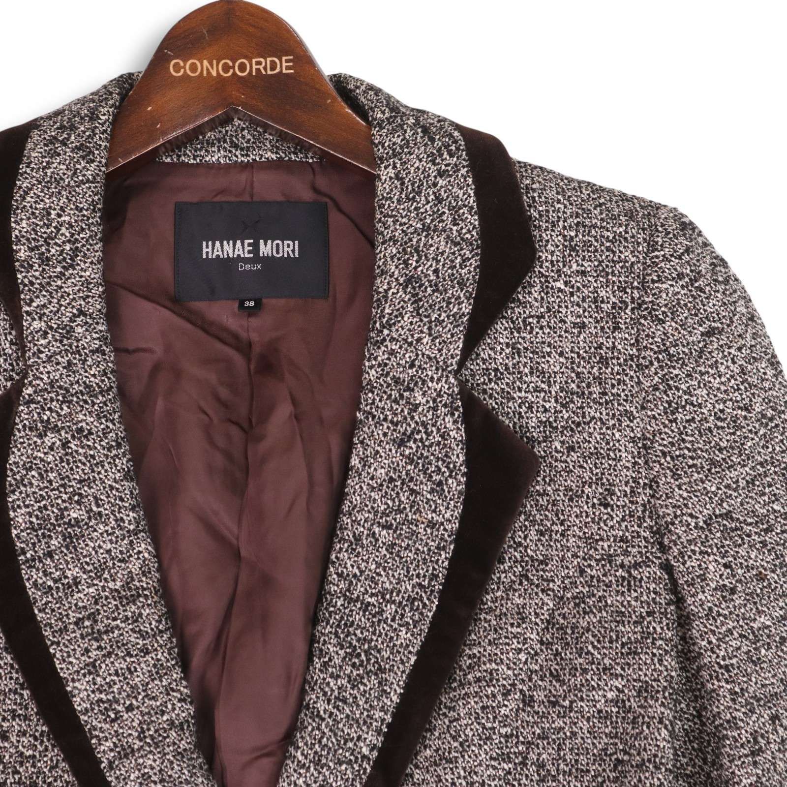 HANAE MORI Deux ハナエモリ 秋冬 シルク混 ウール ツイード