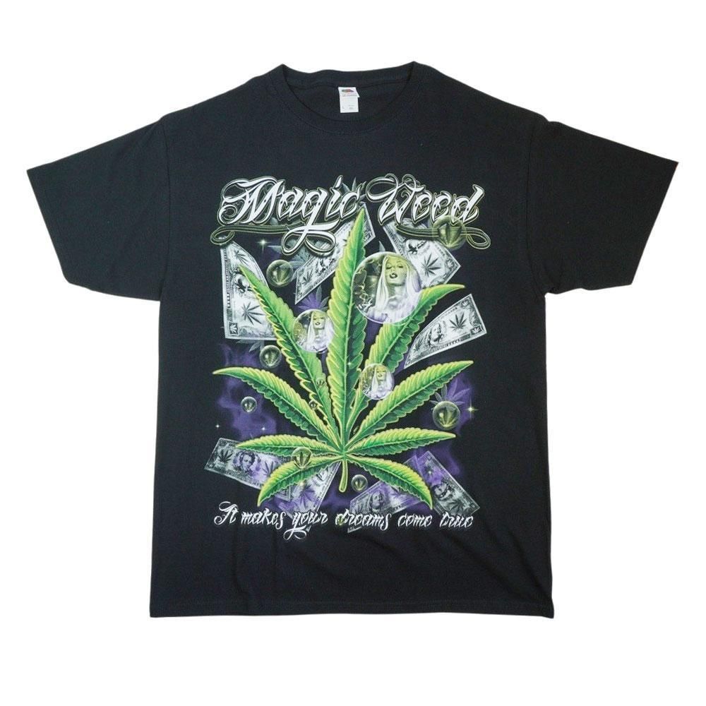 ガンジャ大麻マリファナweedウィードガンジャダラー＄ティーTシャツ