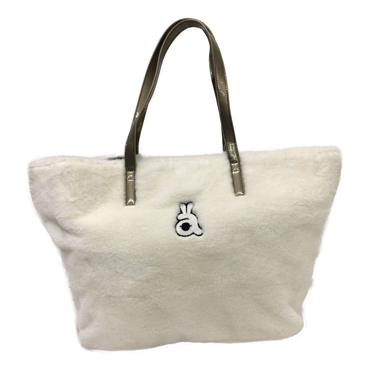 archivio - coco 中古 アルチビオ archivio トート型ボストンバッグ  白 ホワイト ロッカーバッグ ボストンバッグ フェイクファー 中古 アルチビオ archivio トート型ボストンバッグ 白 ホワイト