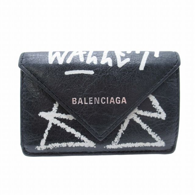 美品 バレンシアガ BALENCIAGA PAPIER MINI GRAFFITI WALLET 財布