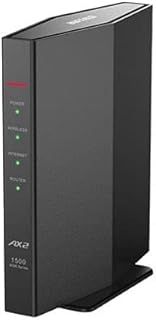 バッファロー WSR-1500AX2S|DBK WiFiルーター 11ax|ac|n|a|g|b 1201 300Mbps Wi-Fi6|Ipv6対応 ブラック