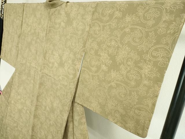 小紋 大島紬 12マルキ 扇 狩猟文 華紋 立涌 菱 泥染 着物 115a d（本場  