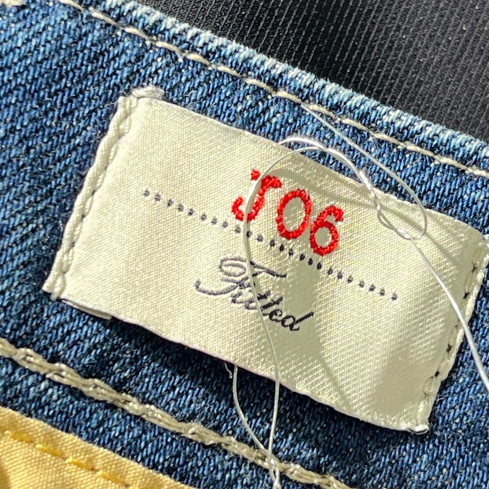 ★ARMANI JEANS アルマーニ ジーンズ ワッペン・レザートリム・シンチバック付き ヴィンテージ ストレッチデニムジャケット メンズ 48 アルマーニジーンズ ARMANI JEANS ワッペン ショルダーバッグ メンズ