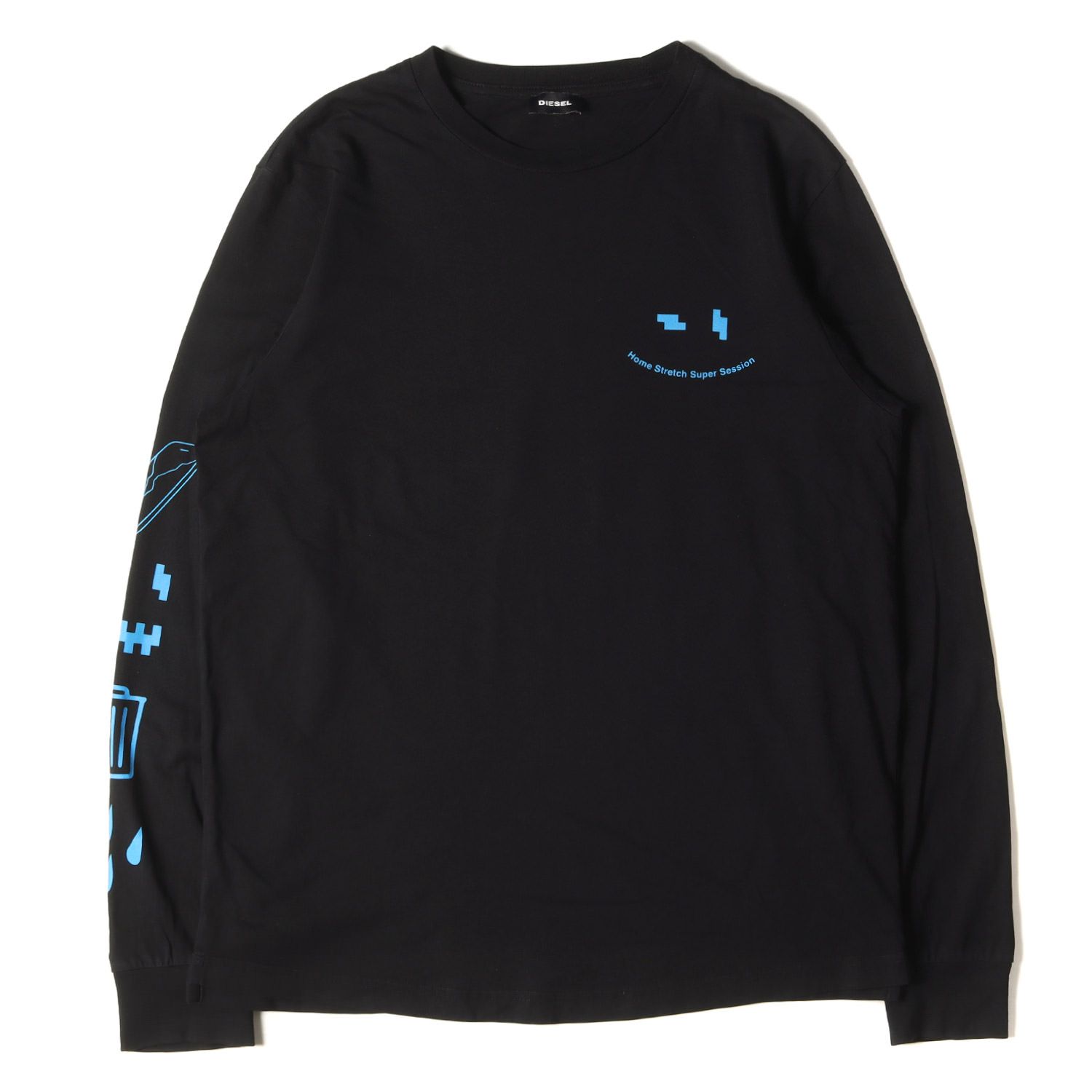 DIESEL ディーゼル Tシャツ サイズ:M グラフィック ロゴ クルーネック 