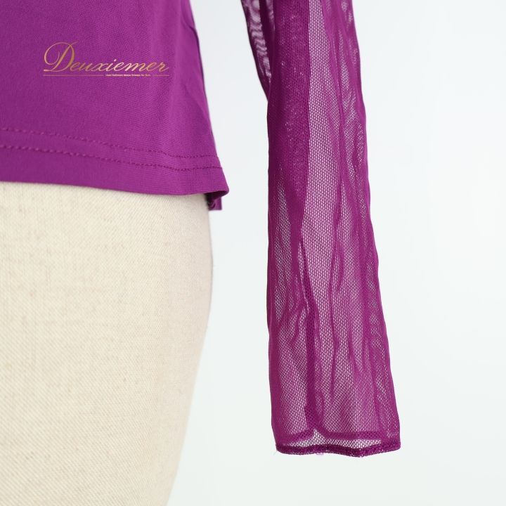 社交ダンス 衣装 トップス ブラウス チャコット Chacott パープル系 紫