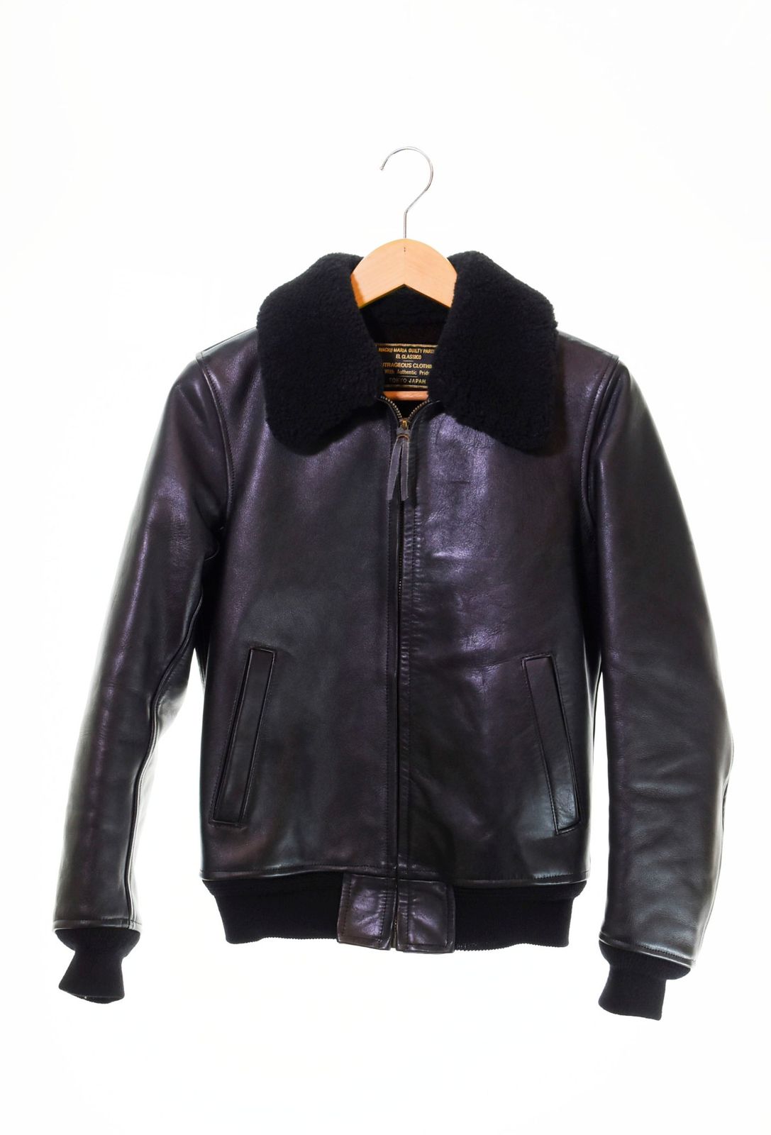 wackomaria ブラックレザーライダースジャケット WACKO MARIA/LEATHER SINGLE RIDERS JACKET（BLACK）［レザーシングル