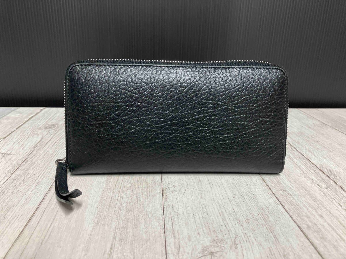 Maison Margiela メゾン マルジェラ レザー ラウンドジップ ブラック