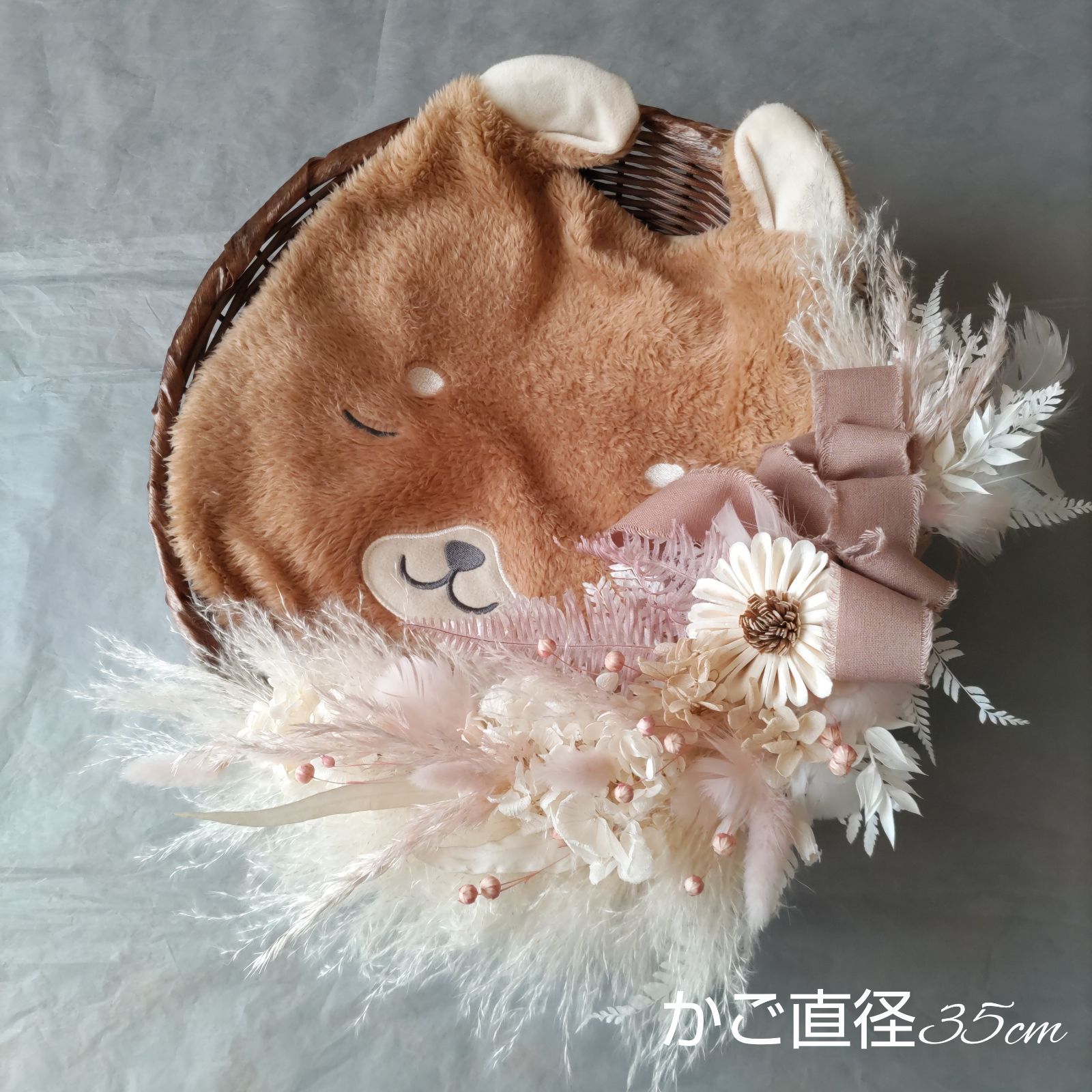 横長スワッグ アーチStyle パンパスグラス ピンク系 ニューボーン