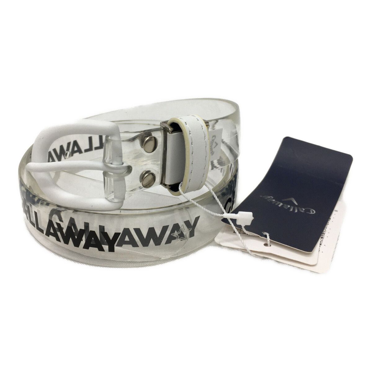 未使用品 キャロウェイ Callaway ベルト フリー クリア PVCベルト ロゴプリント 透明 スケルトン