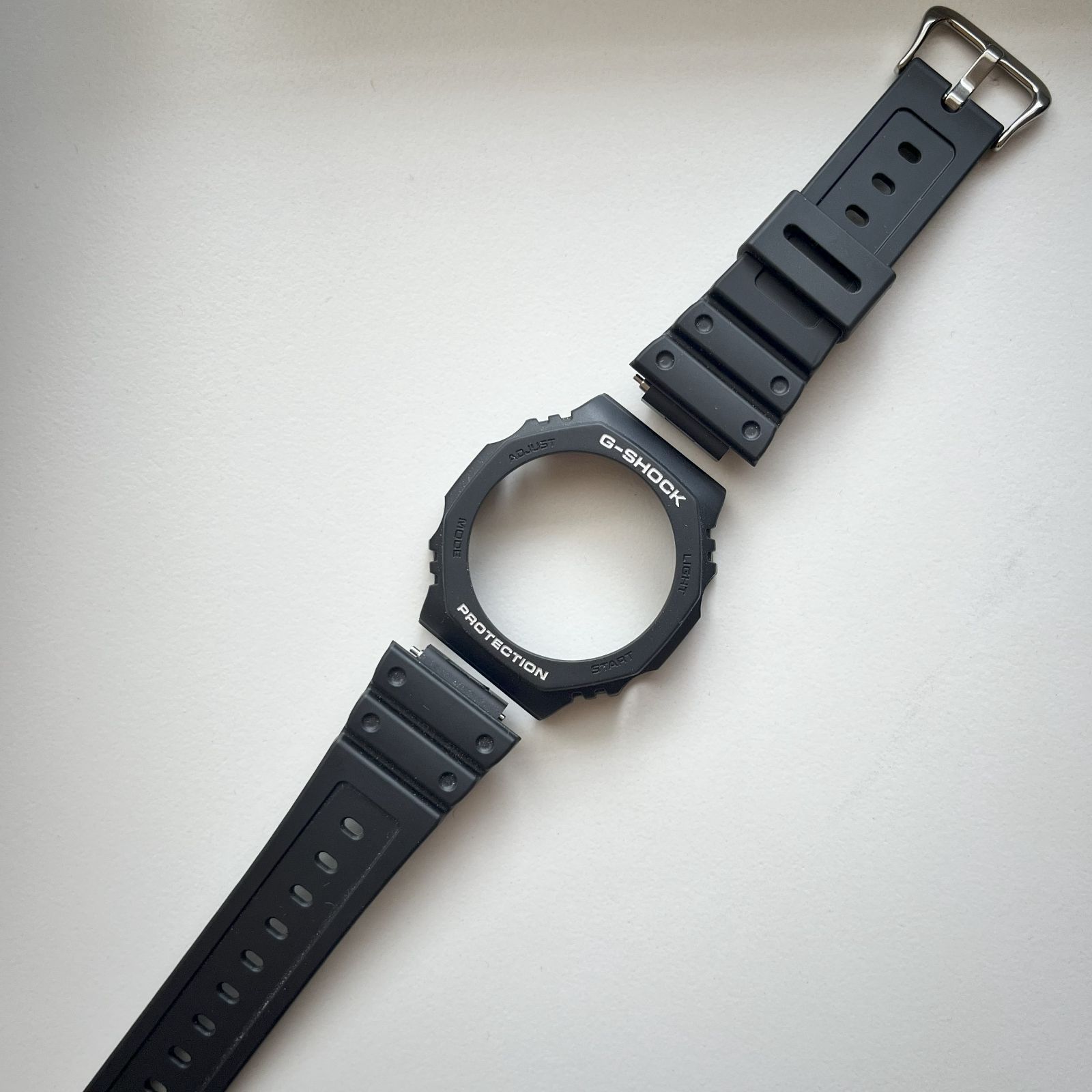 G-SHOCK Gショック CASIO GA2100SB 黒×シルバー文字 純正パーツ ベルト