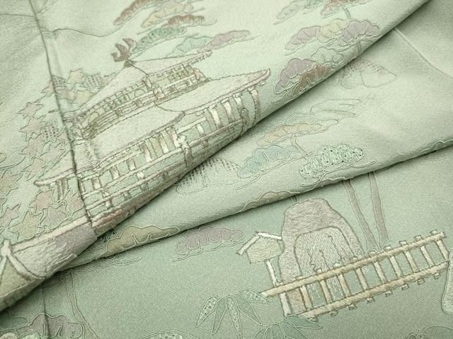 中国三大刺繍　スワトウ刺繍　総刺繍　訪問着　暈し染め　正絹　逸品　汕頭刺繍　付下 平和屋着物○訪問着 総刺繍 中国三大刺繍 スワトウ刺繍 汕頭刺繍