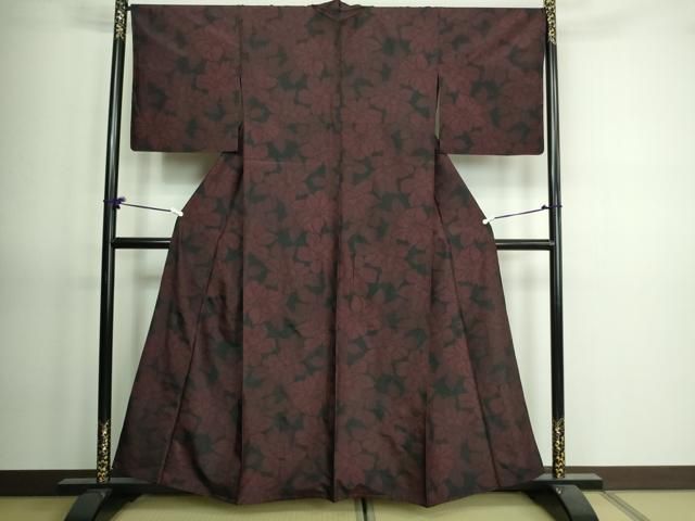 平和屋着物▽本場大島紬　単衣　横段文　正絹　逸品　AAAW1430fy 平和屋着物▽本場大島紬 単衣 横段文 正絹 逸品 AAAW1430fy 平和屋