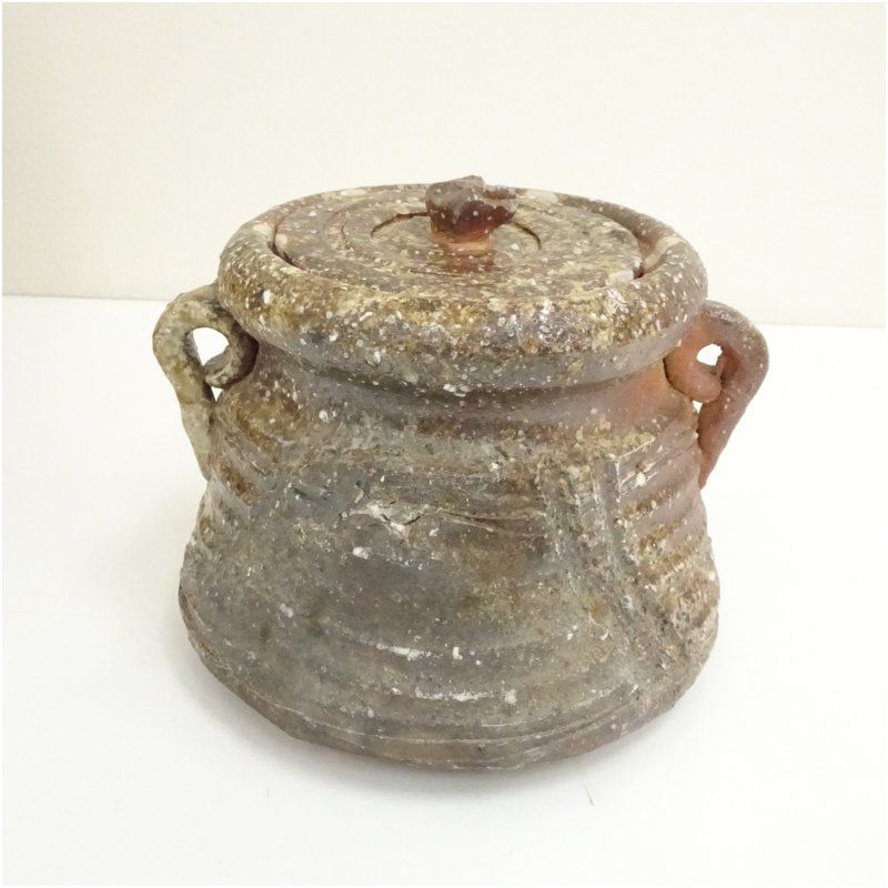 信楽焼 高橋楽斎造 耳付水指 共箱 水指し 茶道 茶道具 おしゃれ 水差し 抹茶 インテリア 茶器 水器 お茶 骨董 茶会