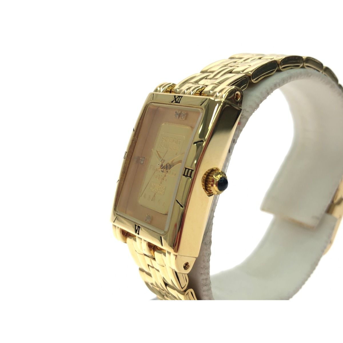 ▼▼ELGIN エルジン レディース腕時計 クオーツ GOLD INGOT1g ゴールド インゴット 純金 埋込 5Pダイヤ FK-1154-E ▽▽ELGIN エルジン レディース腕時計 クオーツ GOLD INGOT1g ゴールド