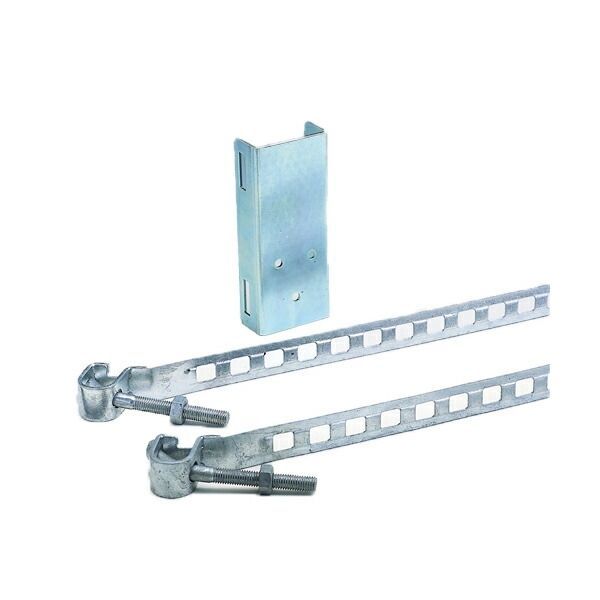 カーブミラー用取付金具 2面鏡 130〜250φ電柱用取付金具 厚板ベルト付き 鉄製 日本製 yh409