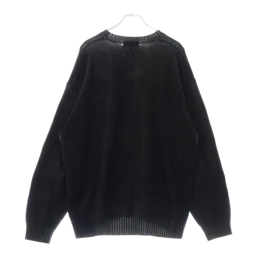 【良品】シュプリーム プリンティド ウォッシュト セーター ブラック 良品】シュプリーム プリンティド ウォッシュト セーター