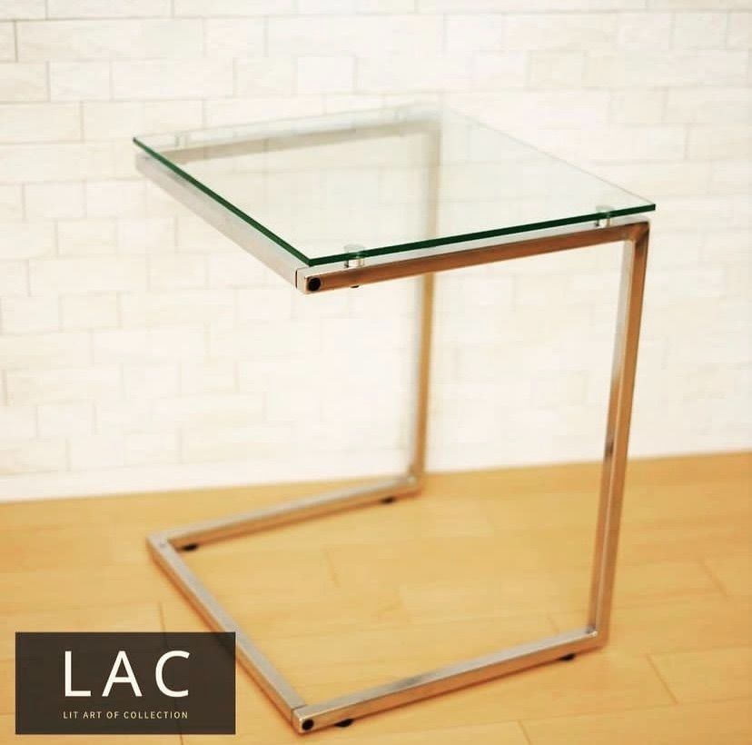 ストア LAC☆セレクト ガラス サイドテーブル コーヒーテーブル