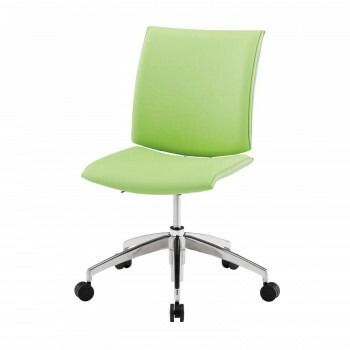 藤沢工業 TOKIO ミーティングチェア FMP-5L-S リーフグリーン レザー