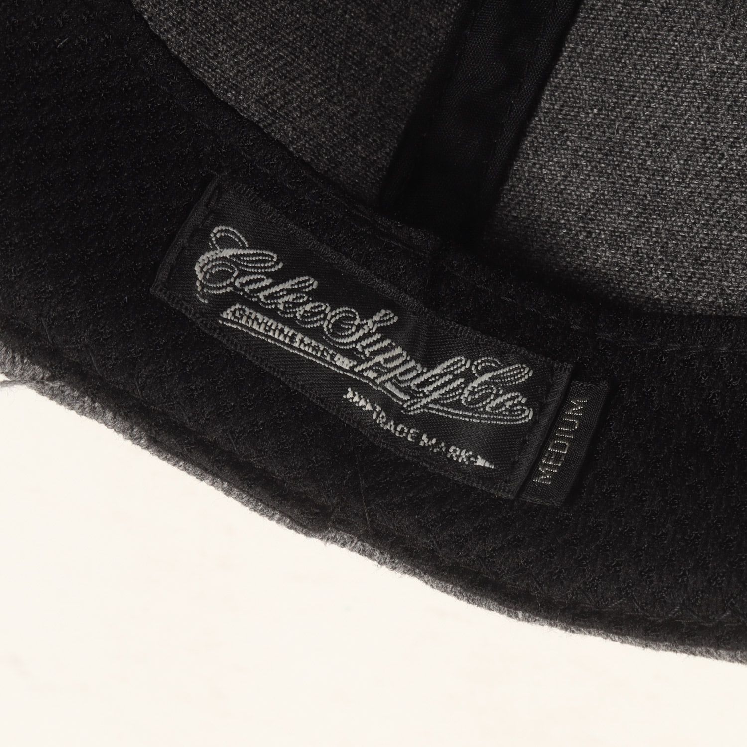 美品 CALEE キャリー サイズ:M レザー ブリム T/Cツイル