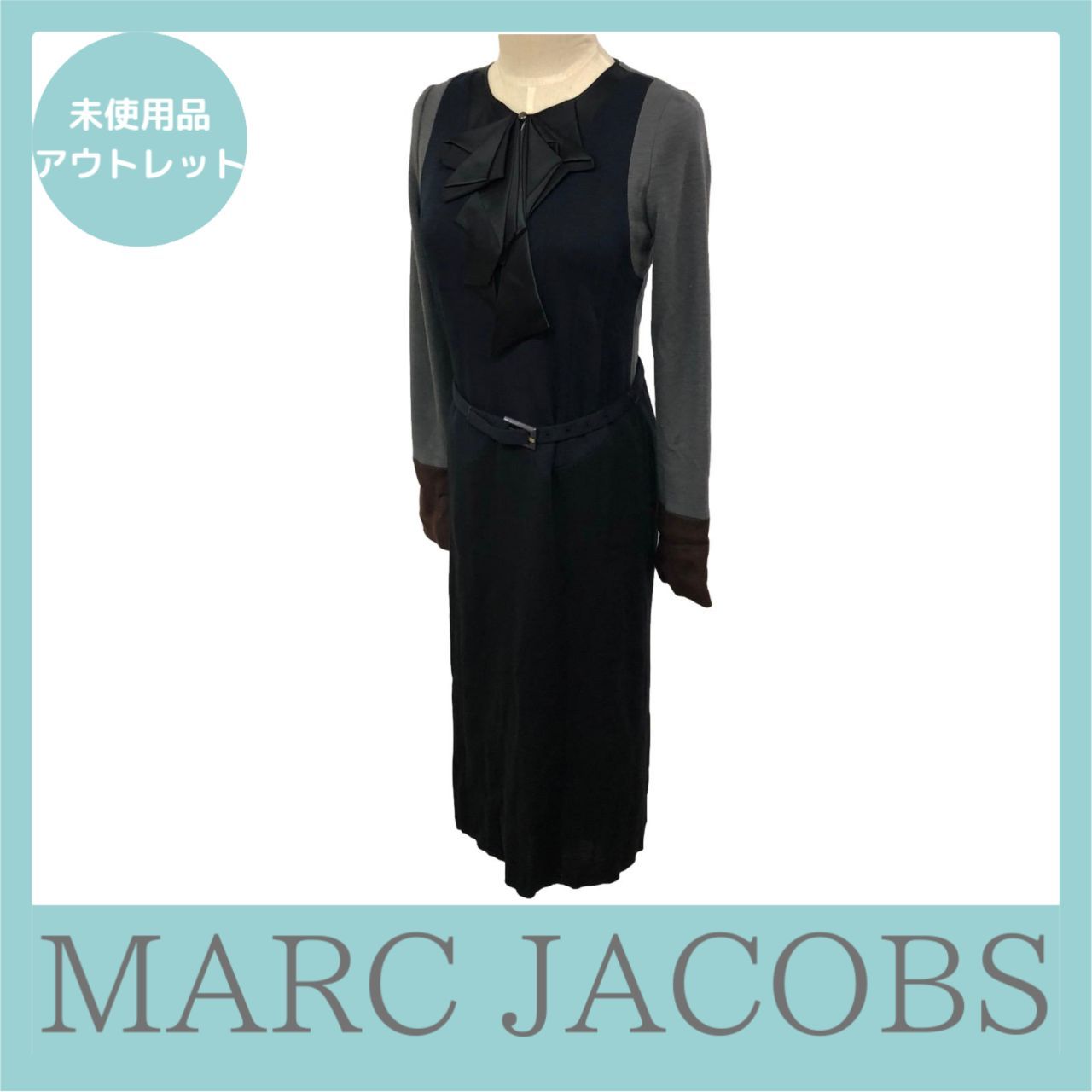 MARC JACOBS マークジェイコブス ノーカラーワンピース 長袖 4