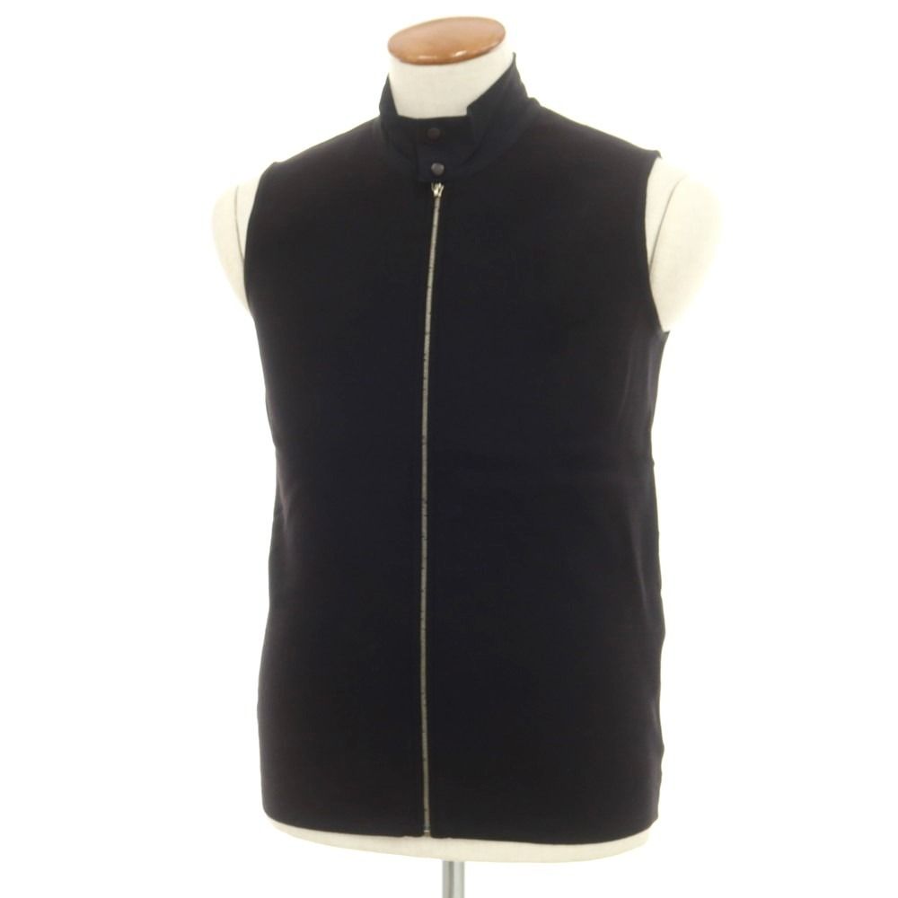 【中古】プラダスポーツ PRADA SPORTS ナイロン スタンドカラー ジップアップ ニットベスト ブラック【サイズ46】【メンズ】