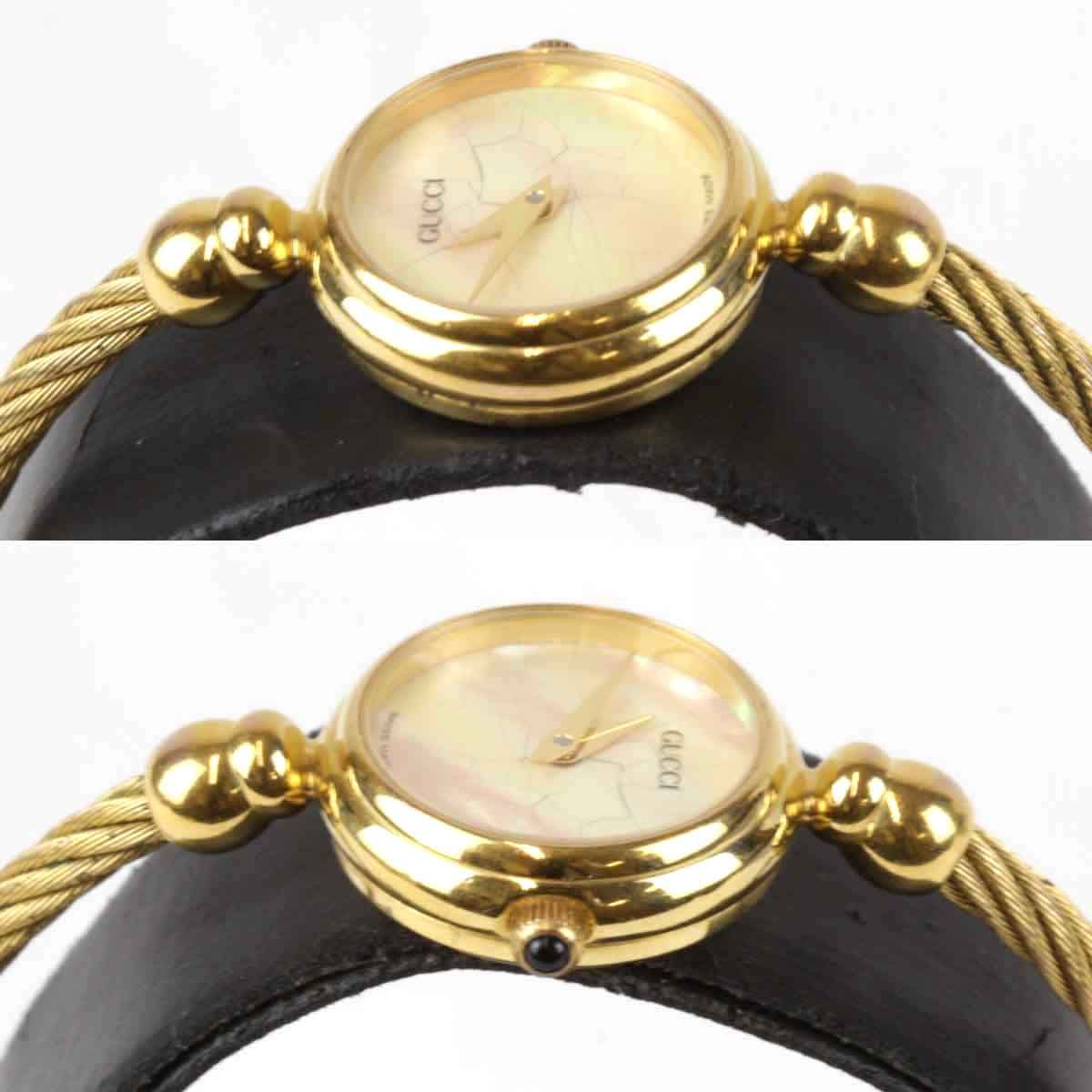USED』 GUCCI シェル文字盤 バングルウォッチ 2700.2.L 腕時計