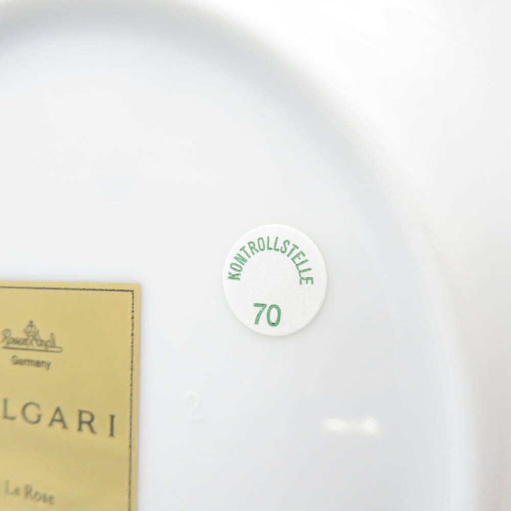 BULGARI ローゼンタール　デザートプレート　2枚セット 未使用 BVLGARI ×Rosenthal ブルガリ×ローゼンタール Le Rose デザート