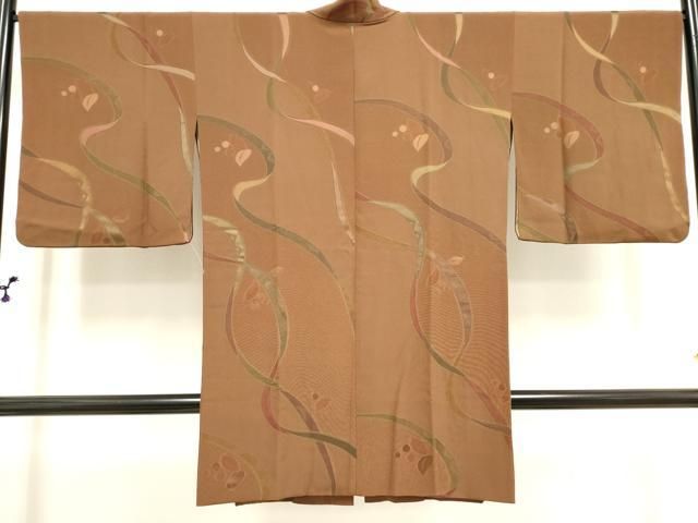 平和屋着物＃道中着 斜線文 暈し染め ロング丈 正絹 逸品 CAAT5700id