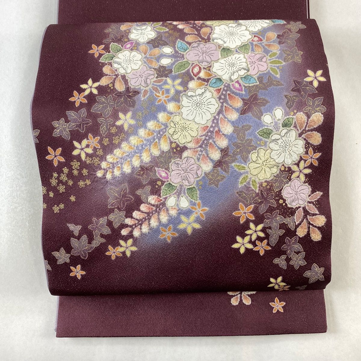 1863.幻の染 辻が花 作家物 袋帯 お太鼓柄 金通し 落款 正絹